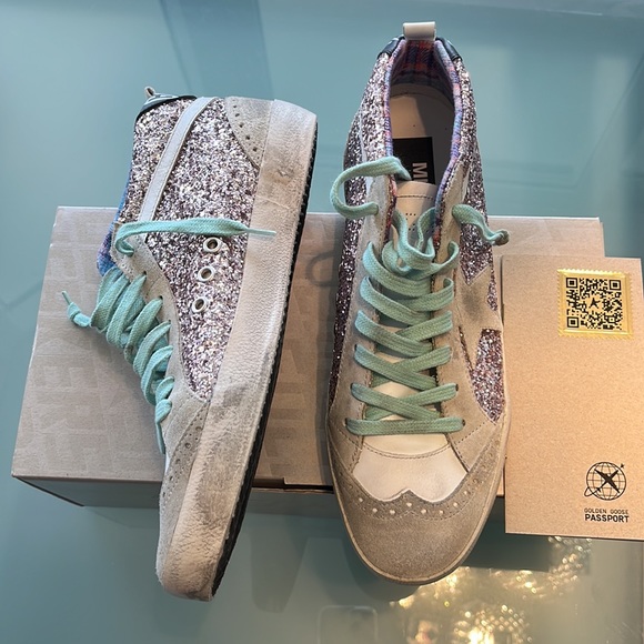 Woman’s golden goose snicker size 40 purple white - Picture 2 of 8